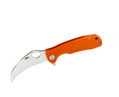 Нож Honey Badger Сlaw D2 L (HB1100) с оранжевой рукоятью