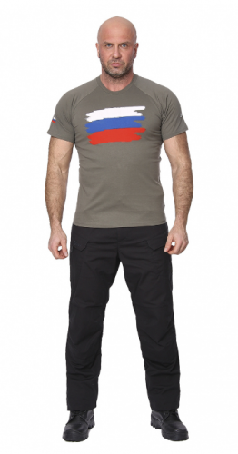 Футболка "Patriot"(Патриот) (хлопок, олива)  (XS/44)