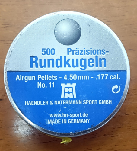 Пуля пневм. "H&N Round Kugeln", 4,5 мм., свинец, 8,43 гран (500 шт.)																