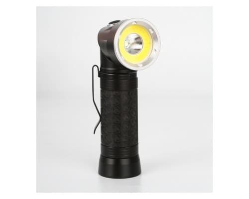 Фонарь Камелион LED51519, черный, LED 3W+3W COB+red, 4 режима, 3XLR03
