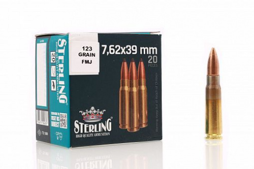 Патрон Sterling 7,62х39 FMJ 123 гр