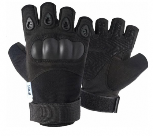 Перчатки тактические "IFRIT ARES" р.М без пальцев черные