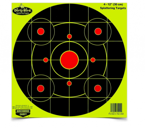 Мишень самоклеящаяся осыпающаяся Birchwood Dirty Bird Желтый Bull's-eye Target, 12", 4шт. 