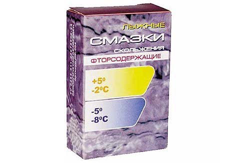 Лыжные смазки скольжения по 2 шт. массой 80г(+5-2 до -5-8 С)