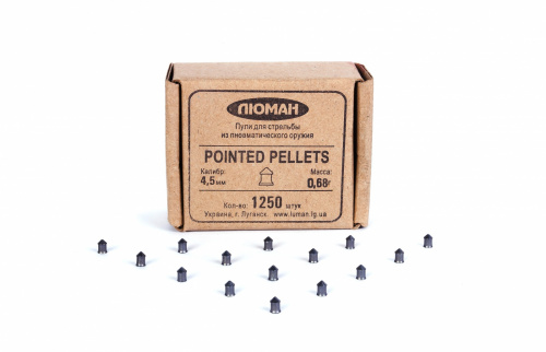 Пуля пневм. "Pointed pellets", 0.68 гр 4.5мм (1250 шт.)
