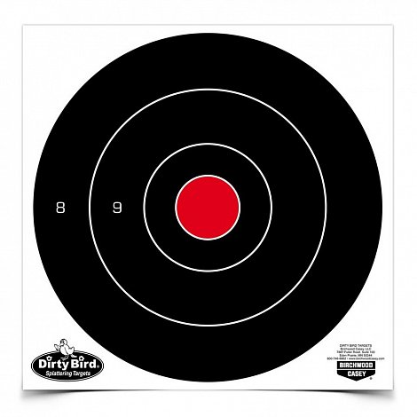 Мишень самоклеящаяся осыпающаяся Birchwood Dirty Bird® Bull's-eye Target, 12", 12шт.