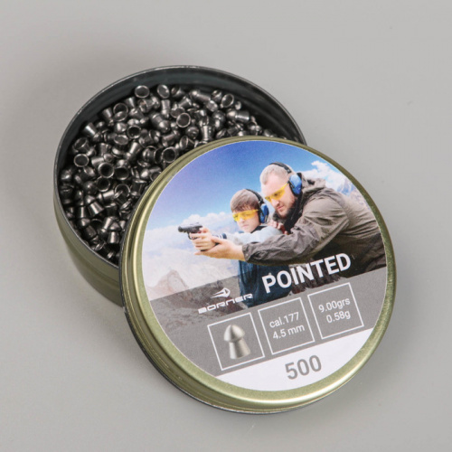Пуля пневм. Borner "Pointed", для винт. 0,58 г., 4,5 мм. 500 шт