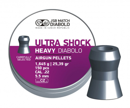 Пульки JSB Ultra Shock Heavy кал. 5,5 мм 1,645 г (150 шт.)							