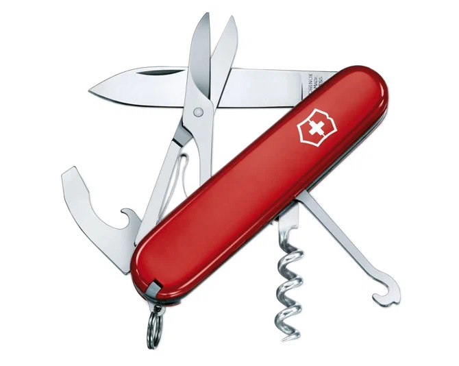 Нож Victorinox Compact, 91 мм, 15 функций, красный