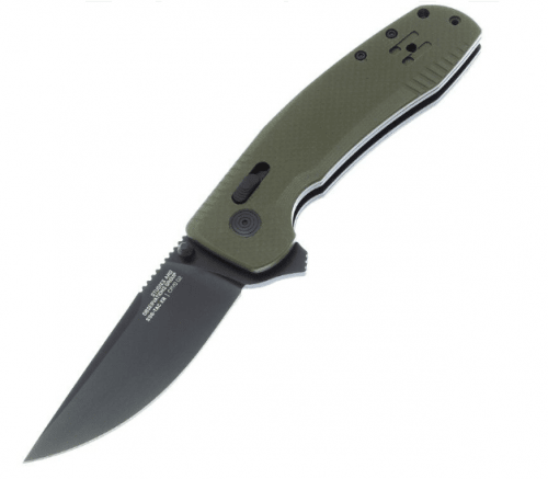 Нож складной SG_12-38-02-41 SOG-TAC XR OD рук-ть зелен. G10, клинок CRYO D2