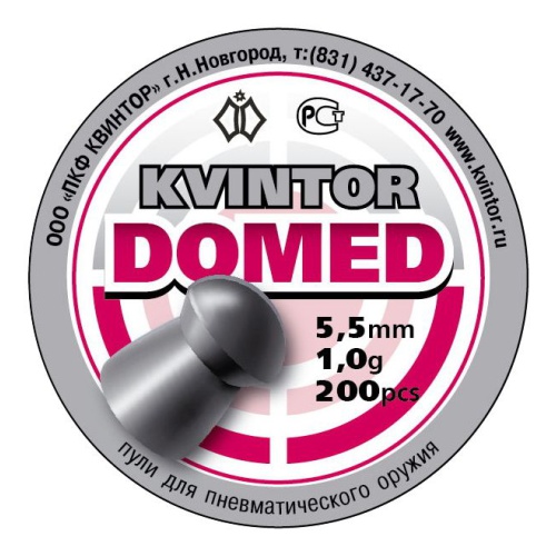 Пуля "Квинтор Domed" (200 шт.) 5.5 мм 1,0 гр