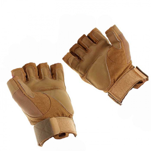 Перчатки Oakley со вставкой,без пальцев, койот (XL)