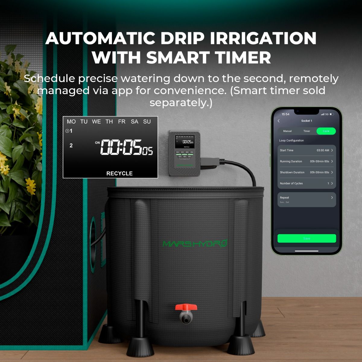 капельный полив mars hydro drip irrigation kits 