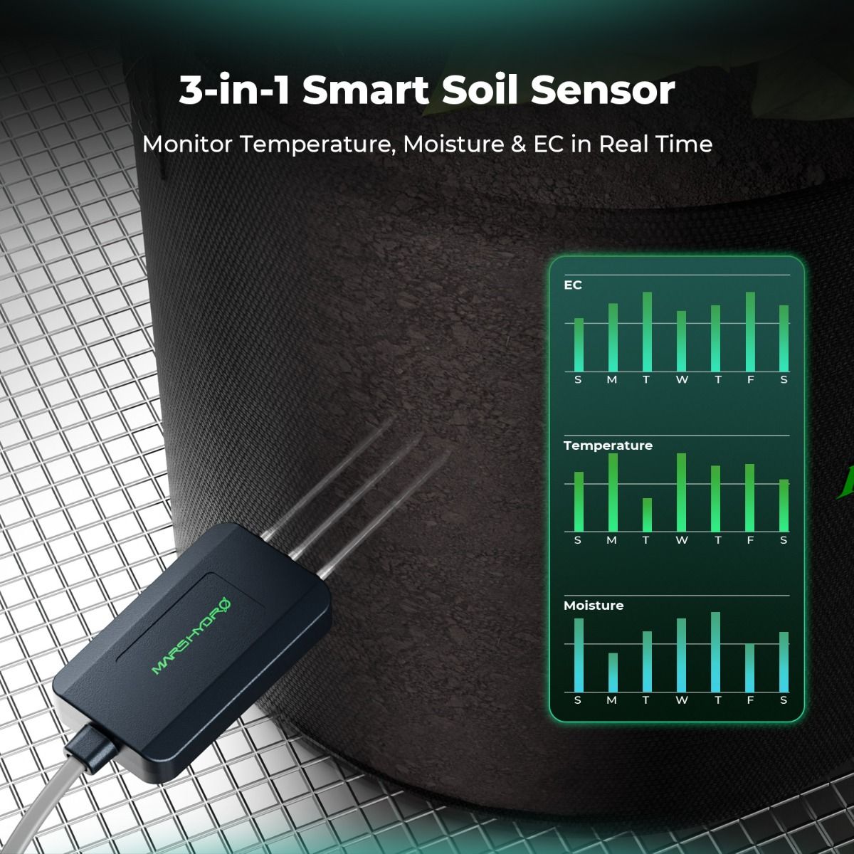 mars hydro smart sensor kit – ppfd, co₂, and soil sensors 