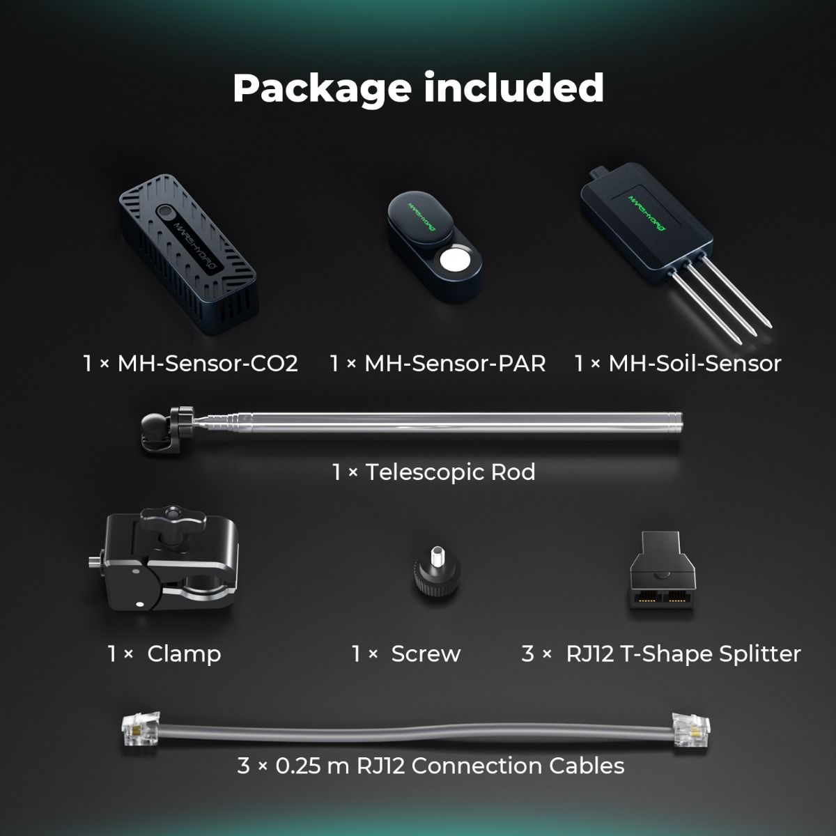mars hydro smart sensor kit – ppfd, co₂, and soil sensors 