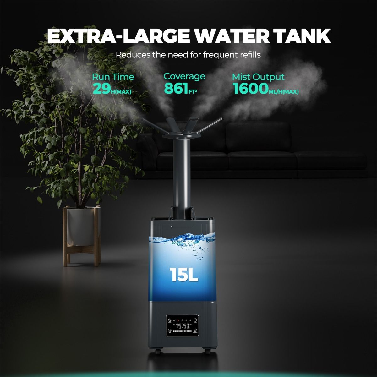 увлажнитель воздуха mars hydro 15л 100w 