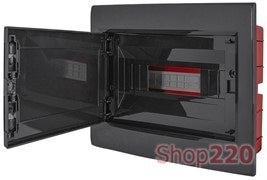 Щит черного цвета на 12 модулей, встраиваемый, e.plbox.pro.w.12b.black ENEXT CP12912B