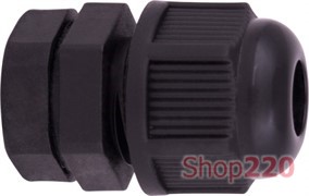 Кабельный ввод M12, черный, IP68, e.mg.stand.12 Enext s067011
