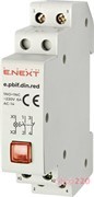Кнопка с фиксатором на DIN-рейку с индикатором, красная, e.pbif.din.red Enext i0790005