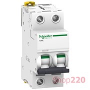 Автоматический выключатель 20А, 2 полюса, кривая B, IC60L Acti9 Schneider Electric