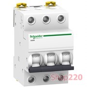 Автоматический выключатель 16А, 3 полюса, кривая B, IK60N Acti9 Schneider Electric