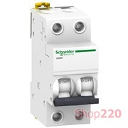 Автоматический выключатель 6А, 2 полюса, кривая C, IK60N Acti9 Schneider Electric