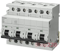 Автоматический выключатель 125А, 4-полюсный, уставка C, Siemens