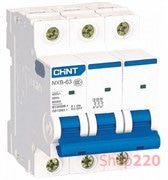 Модульный автомат 4А, 3 полюса, тип С, NXB-63 Chint