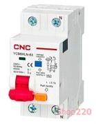 Дифавтомат 40А, 30мА, 2 полюса, кривая С, тип АС, YCB6HLN-63 CNC