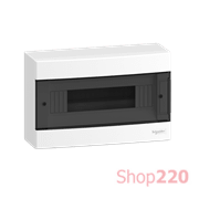 Электрический щит на 12 модулей, навесной, дымчатая дверь, Easy9 EU Schneider Electric
