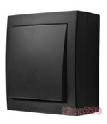 Выключатель 1-клавишный влагозащищенный, IP44, черный, Aquaclick Simon