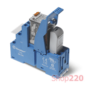 Реле ИФМ; 4CO; 7A; 230В AC; AgNi; LED+варистор; блок.кн.тест; пластик; зажим.; DIN-рейка; 27мм