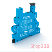 Розетка; MasterBASIC; 230-240В AC; LED; защита кот.; push-in; реле 34.51, 34.81; DIN-рейка; 6.2мм