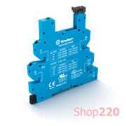 Розетка; MasterOUTPUT; 6-24В AC/DC; LED; защита кот.; OUT bus-bar; push-in; реле 34.51, 34.81; DIN-рейка; 6.2мм