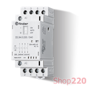Контактор; 4NO; 25A; 24В AC/DC; AgSnO2; мех.индикатор + LED; защита кот.; модульное; 35мм