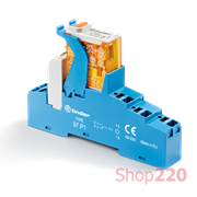 Реле ИФМ; 1CO; 16A; 24В DC; AgNi; LED+диод; блок.кн.тест; пластик; push-in; DIN-рейка; 15.8мм