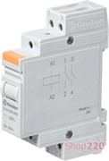 Реле; 2NO; 20A; 230В AC; AgSnO2; кн.тест; модульное; 17.4мм
