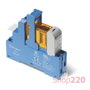 Реле ИФМ; 1CO; 10A; 125В DC чк; AgNi; LED+диод; пластик; зажим.; DIN-рейка; 15.8мм