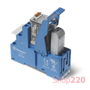 Реле ИФМ; 4CO; 7A; 12В AC; AgNi; LED+варистор; блок.кн.тест; металл; зажим.; DIN-рейка; 27мм