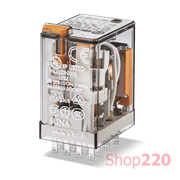 Реле; 4CO; 7A; 230В AC; AgCdO; универсальное; LED; розетка S94; RT I