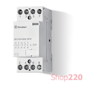 Контактор; 4NC; 32A; 220-230В AC/DC; AgNi; мех.индикатор; защита кот.; модульное; 17.5мм