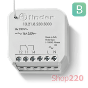 Реле многофункциональное; YESLY; 1CO; 16A; 230В AC; 1 канал; 12 функций; Bluetooth; распр. коробка