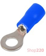 Изолированный наконечник 0.5-1.5 кв.мм, синий, 100шт, e.terminal.stand.rv1.1,25.6.blue Enext