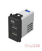 Розетка с двойной USB EM67SB MODUL