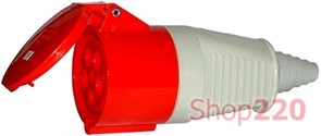 Силовая розетка переносная 3Р+N+PE, 250/400В, 32А, IP44, Tarel