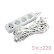 Удлинитель 4 гнезда, 5м, без заземлением, baby protect, e.es.4.5.b Enext
