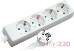 Удлинитель 4 гнезда, 5м, с заземлением, baby protect, e.es.4.5.zb Enext