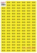 Самоклеящаяся наклейка 36В (40х20мм) 102 шт/лист, e.sticker.voltage.36.1 Enext