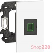 Розетка оптоволокна 2xSC/APC 2 модуля, белый, Bticino Living Now