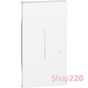 Лицевая панель умного светорегулятора/диммера 2 модуля. белый. Living Now NETATMO. KW33M2